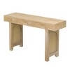 VYNXARIA Console Table with Rattan Accent, Natural Wood Finish Entryway Table with Storage Drawers, Stylish Rustic Sofa Table(Natural) - 3 of 4