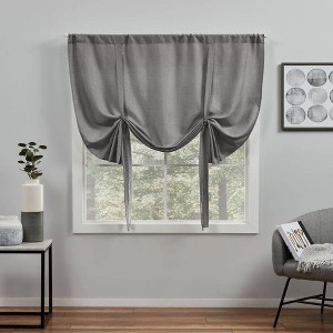 Loha Light Filtering Tie Up Shade and Blind with Rod Pocket - Exclusive Home - 1 of 2