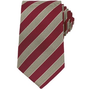 INSPIRE CHIC Men's Stripe Self-Tied Skinny Silk Slim Necktie for Graduation Wedding Party Uniforms 1Pc - 1 of 4