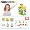 PICASSO-TILES Magnetic Tiles, Farm Theme with Animal Figures Building Blocks Set, STEM Educational Toy for Kids - 2 of 4