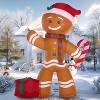 Paaaawaters 8 FT Christmas Inflatables Gingerbread Man with Candy Cane, Christmas Blow Ups - 4 of 4