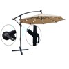 VisioGear Patio Umbrella, Outdoor Umbrella with Crank and Cross Base for Garden, Deck, Backyard, Swimming Pool, Tan - 2 of 4