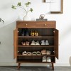 Okak Nordic Style Shoe Rack, Shoe Cabinet with 2 Doors, 2 Drawers and 1 Open Shelf, Shoe Storage for Living Room, Entryway - 3 of 4