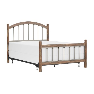 Queen Bayfront Wood and Metal Bed Pewter - Hillsdale Furniture