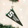 Old World Christmas Blown Glass Ornament for Christmas Tree, Michigan State Spartans Pennant - 2 of 3