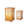 Solar LED Zen Outdoor Lantern with Amber/White Light - Techko Maid - 3 of 4