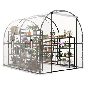 8.2x6.6x6.6 ft Premium Greenhouse for Outdoors, Upgraded Portable Walk-in Heavy Duty Frame Large Garden Plant Hot Outside Hoop House - 1 of 4