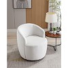 CAVINAS Swivel Accent Chair Modern Barrel Chair with Round Swivel Base and Ergonomic Backrest, Comfy Armchair for Living Room - 2 of 4