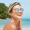 Unique Bargains Women's Fashion Straw Cross Headband Non-Slip Hairband Khaki Black 1 Pc - 2 of 4