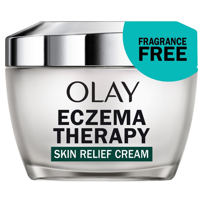 Olay Sensitive Eczema Therapy Skin Relief Face Moisturizer Cream with Colloidal Oatmeal - Fragrance Free - 1.7oz, 1 of 11