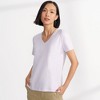 Lands' End Women's Relaxed Supima Cotton V-Neck T-Shirt - 4 of 4
