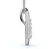 Pompeii3 1/2Ct Forever Us Two Stone Diamond Pendant 14K White Gold 3/4" Tall - 3 of 4