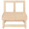vidaXL Garden Middle Sofa Natural Pine Solid Pine Wood Medium Modular - 4 of 4
