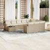 vidaXL 11 Piece Patio Sofa Set with Cushions Beige and Cream Poly Rattan - 2 of 4