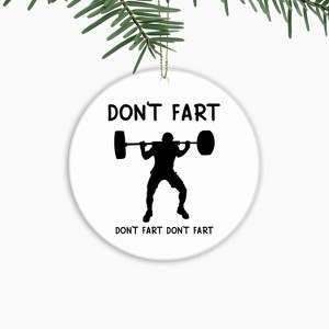 Weight-Lifting Ornaments Christmas Ornament Funny Xmas Tree Hanging Decor Keepsake - 1 of 3