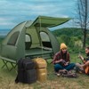 Gymax Folding Camping Tent Cots for Adults 5-In-1 Folding Tent Combo with Sunshade & Wheeled Bag Portable Elevated Tent with Air Mattress Air Pillow - 2 of 4