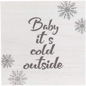 Northlight 11.75" Glittered "Baby It's Cold Outside" Christmas Wall Sign