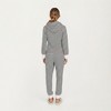 Anna-Kaci Lounge Women's 2-Piece Set Long Sleeve Pullover Top with Fuzzy Collar and Relaxed Fit Pants Pajama Set in Soft Knit Fabric - 3 of 4