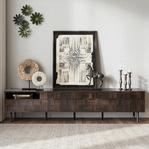 78" Mid Century Modern TV Stand for 65+ Inch TVs, Entertainment Center with Storage Cabinets and Drawer for Living Room - 1 of 4