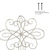 Medallion Metal Wall Art- 15 Inch Oval Swirl Metal Home Décor, Hand Crafted with Distressed Finish- Mounting Screws Included by Lavish Home - 4 of 4