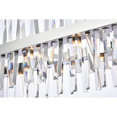 Serephina Chrome and Crystal 20-Light Rectangular Chandelier