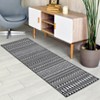 Stylish Chenille Line Pattern Rug, Foldable & Washable, Non-Slip, Kid & Pet Friendly, Durable Edges for Modern Living - 4 of 4