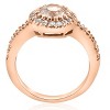 Pompeii3 1ct Pave Diamond Morganite Halo Engagement Ring 14k Rose Gold - 2 of 4