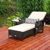 Tangkula 2 PCS Patio Chaise Lounge Chair Six-Position Adjustable Outdoor Recliner with Cushion & Pillow - 4 of 4