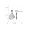Black Bow Jewelry 14k White Gold Chicago Blackhawks NHL Dangle Earrings - 2 of 3