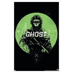 Trends International Call of Duty: Modern Warfare 2 - Ghost Emblem Framed Wall Poster Prints - 1 of 4