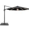 Sonkuki 11FT Round Offset Outdoor Solar LED Patio Aluminum Cantilever Umbrella w/ Base Included & Infinite Canopy Angle Adjustment - 2 of 4
