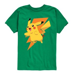 Boys' - Pokémon - Pikachu Thunderbolt Short Sleeve Graphic T-Shirt - 1 of 4