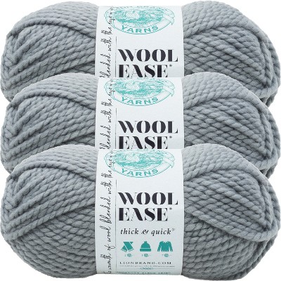 3 Pack) Lion Brand Wool-ease Thick & Quick Yarn - Claret : Target