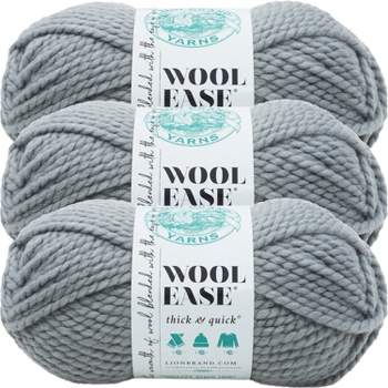 3 Pack) Lion Brand Wool-ease Thick & Quick Yarn - Butterscotch