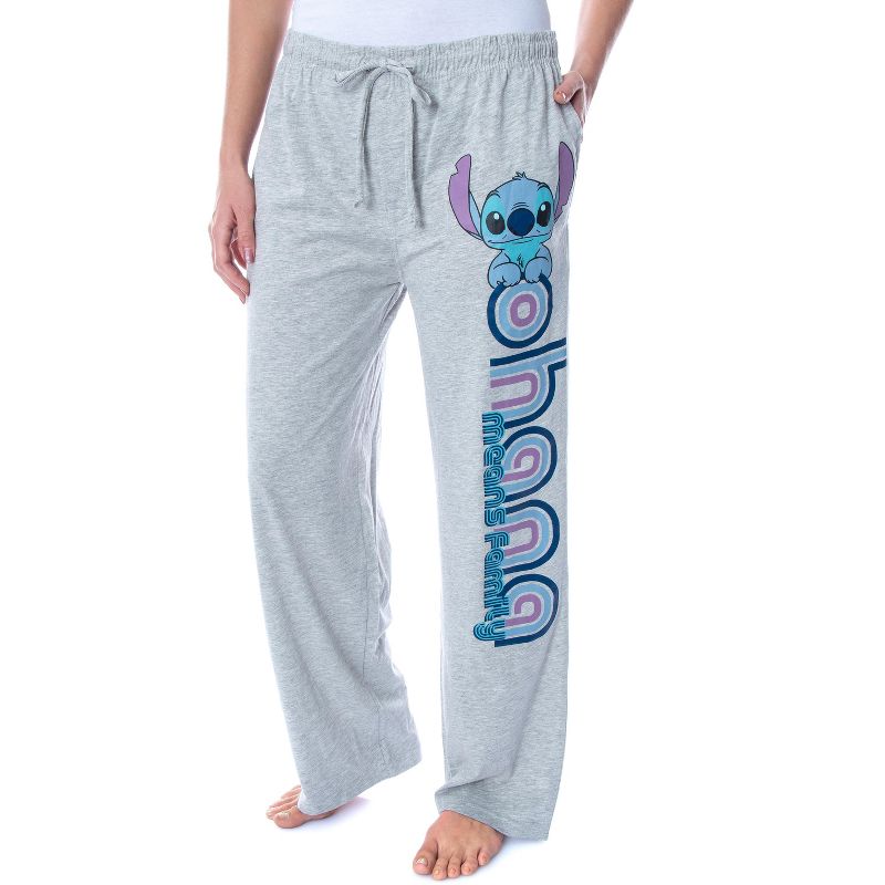 Disney Women's Lilo And Stitch Ohana Soft Touch Cotton Pajama Pants, 1 of 4