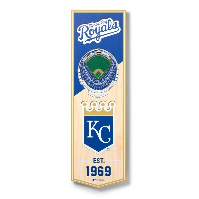 MLB Kansas City Royals 6"x19" Stadium 3D View Banner