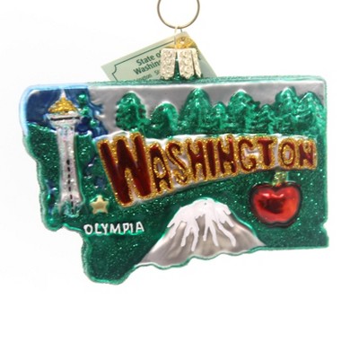 Old World Christmas 3.5" State Of Washington Ornament State Usa  -  Tree Ornaments