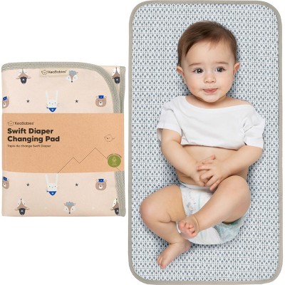 KeaBabies Swift Diaper Changing Pad, Portable Waterproof Diaper Changing Pad for Baby, Travel Changing Pad for Diaper Bag