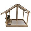Funphix Dig n’ Play Wooden Sandbox Playhouse with Bench & Flower Planter, Outdoor Sand Pit for Kids - image 4 of 4
