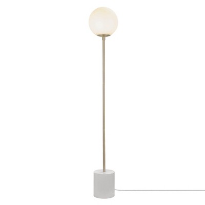 63" Celestia Floor Lamp with Frosted Glass Shade White - Globe Electric