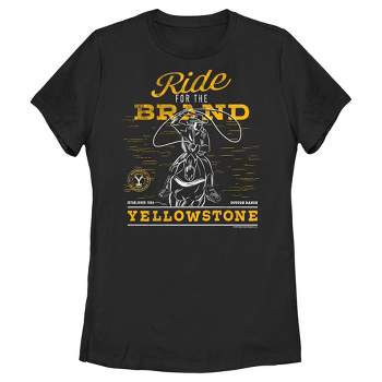 Women's Yellowstone Dutton Ranch Cowboy Ride For The Brand T-Shirt