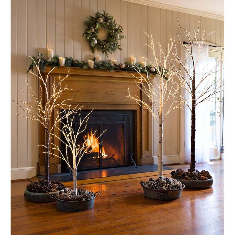 Plow & Hearth - Medium Indoor / Outdoor Birch Tree with 400 Warm White Lights, 2 of 3