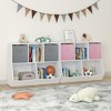 Kids Bookshelf and Bookcase, Toy Storage with Foldable Fabric Drawers Multi Shelf Toy Cabinet for Playroom, School, Bedroom,  Children's Room Grey - 3 of 4
