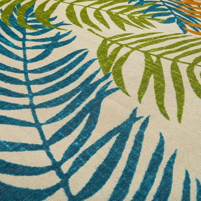 Multicolor Floral Synthetic Flatwoven 5' x 7' Indoor/Outdoor Rug