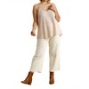 Women's Waffle Knit V-neck Tank Top - umgee - 3 of 4