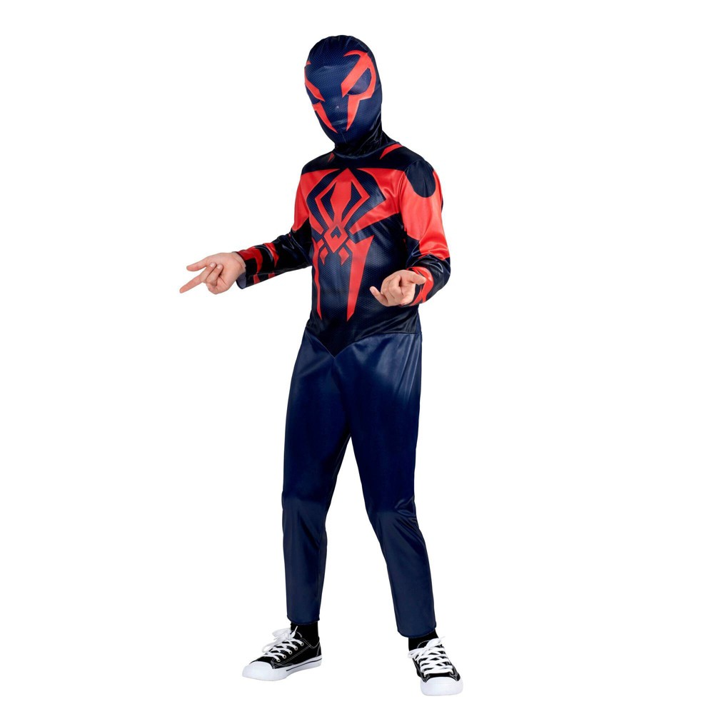 (Medium, 8-10) Halloween Kids' Marvel Spider-Man 2099 Halloween Costume Jumpsuit with Mask M