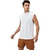 Anna-Kaci Active Men's Sleeveless Workout Hoodie with Lightweight Athletic Fit and Crossover Hood Detail - 2 of 4