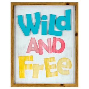 Wild and Free Screen Printed Glass Art - Pillowfort