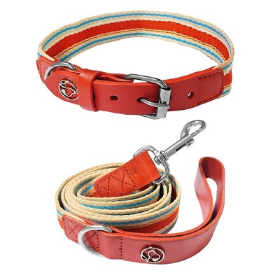 Paaaawaters Adjustable Dog Collar and Leash Set for Small Medium Large Dogs (Collar+Leash -Neck 12”-32”)