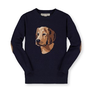 Hope & Henry Unisex  Cotton Dog Intarsia Pullover Sweater, Infant - 1 of 4